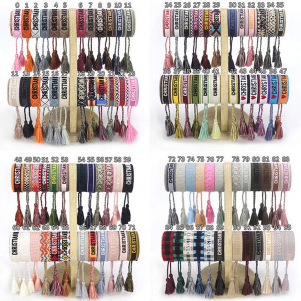 

designer woven friendship bracelet luxury brand for women leopard printed rope bracelets embroidery braided with tassel bangle men jewelry c, Golden;silver