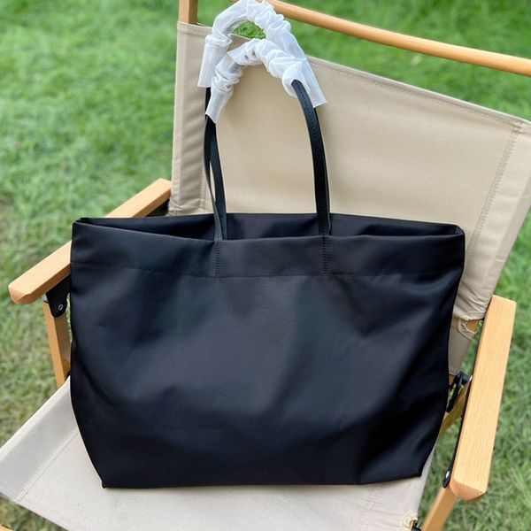 

prad bag nylon shopping bag women handbag tote purse large capacity should bags black plain triangular decoration internal letter print leat