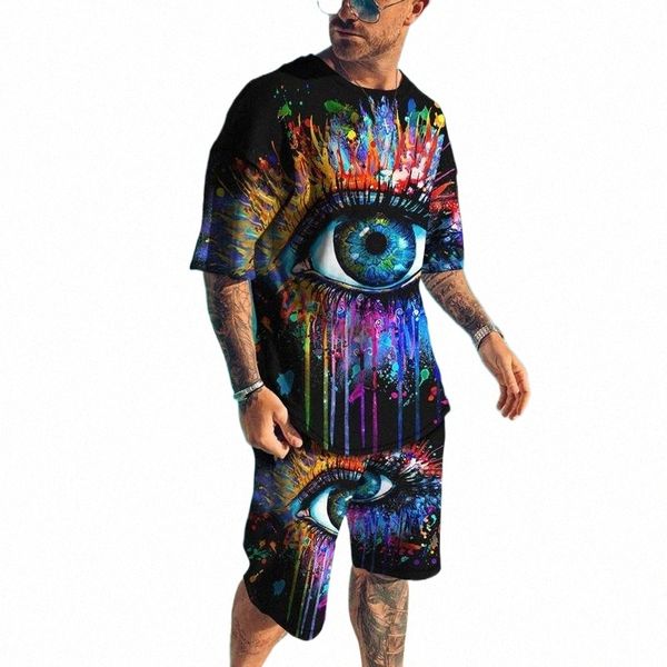 

men's tracksuits men's tracksuits handsome men t shirt sets short sleve tees casual fashion streetwear personality 2022 summer sh, Gray