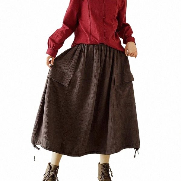 

skirts skirts nini wonderland spring casual a-line skirt 2022 women cotton solid color retro female summer mori girl vintage o2hu#, Black