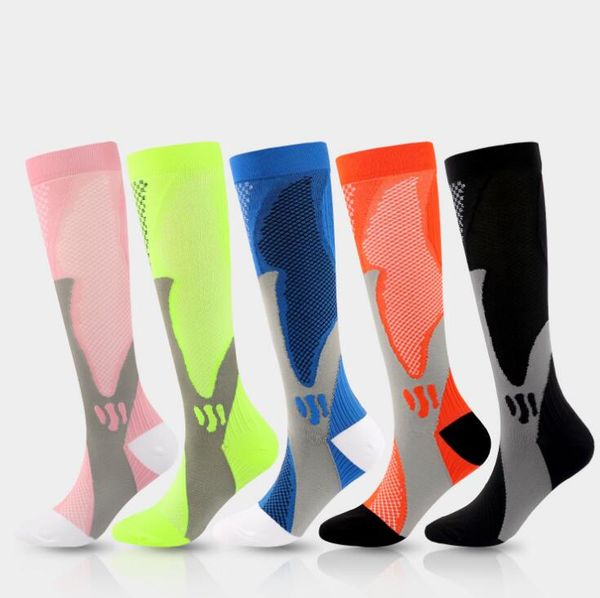 

compression socks men nylon medical nursing stockings outdoor cycling fast drying breathable sports sock, Black