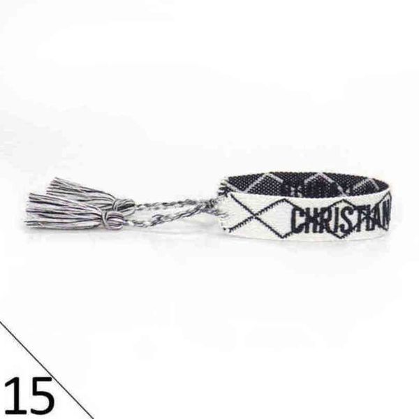 

luxury brand braided bracelet adjustable woven friendship bangle for womens mens designer letter embroidery rope bracelets jewelry gift code, Golden;silver