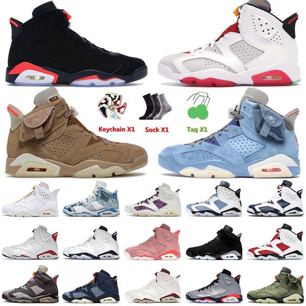 

6 6s vi mens basketball jumpman shoes 2022 arrival black infrared unc british khaki university blue carmine unc men women outdoor sports sho