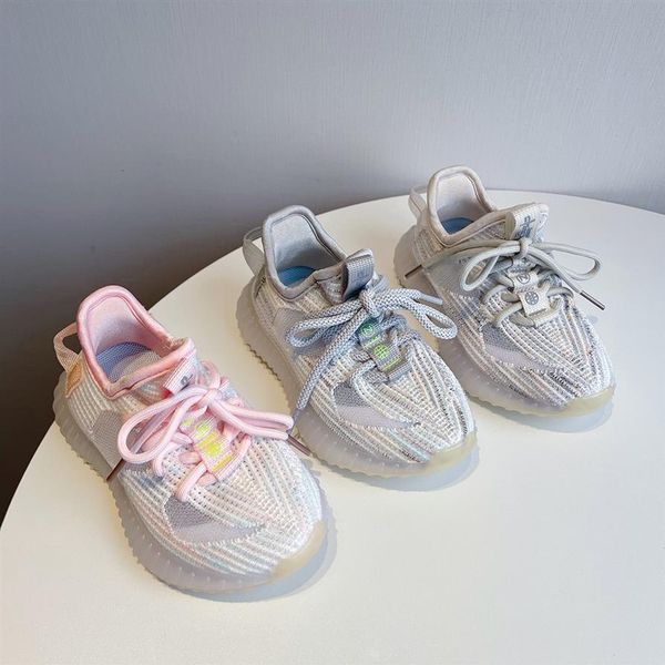 

kids shoes breathable sneakers soft sole knaye west trainers infant youth children boys and girls chaussures pour enfants238s, Black;red