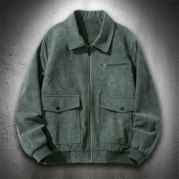 

mens jackets corduroy jacket men trucker jackets spring autumn vintage style lightweight turndown collar retro style high street coats mens, Black;brown