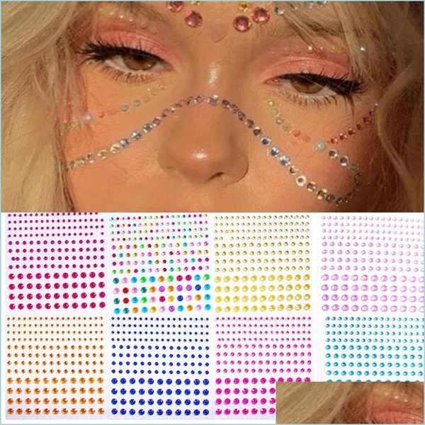 

nail art decorations nail art decorations face jewels party festival makeup decoration body colored 3d diamond pearls self adhesive e dharj, Silver;gold