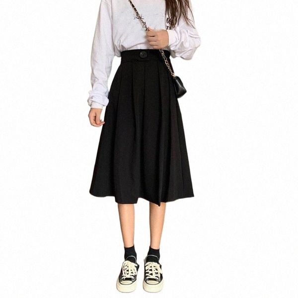 

skirts skirts high waist casual black knee-length women's clothing korean style spring autumn fashion brand skirt ulzzang temperament 4