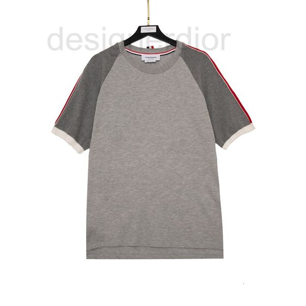

men's hoodies & sweatshirts designer 2022 summer new high-end fashion brand tb double shoulder wool woven tricolor men's and women, Black