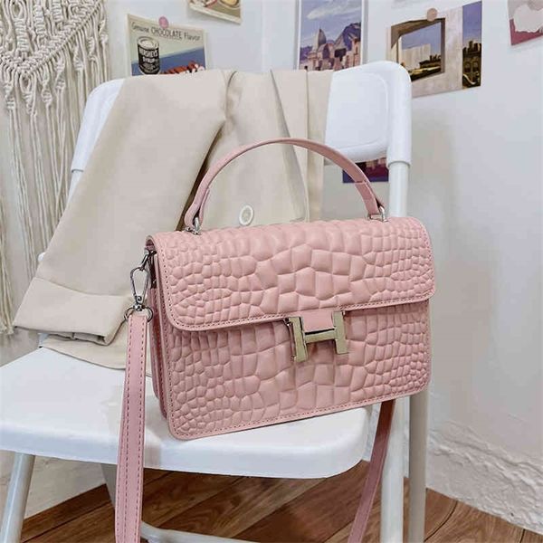 

fashion bag 2022 summer new alligator handbag women's single shoulder messenger bag foreign style small square bag street trend handsom