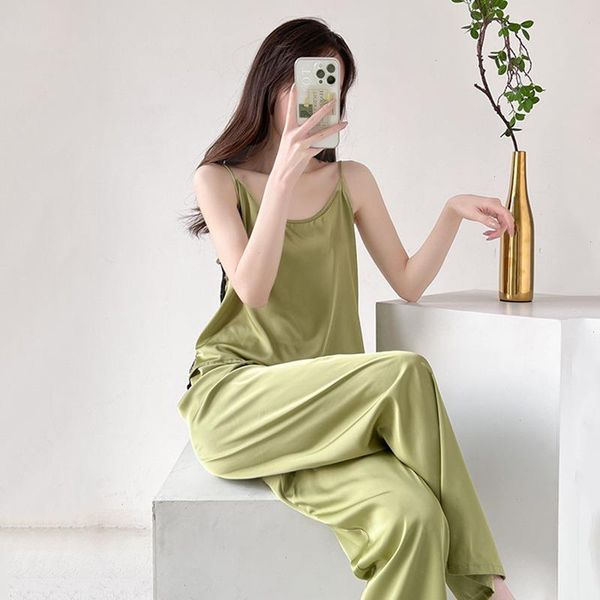 

women sleeveless nightwear sleepwears home clothing back perspective lace, Black;red