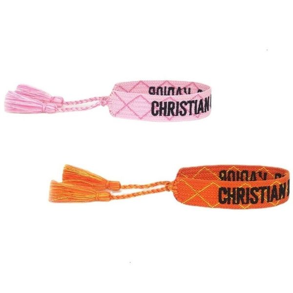 

brand fashion friendship charm bracelets bangles women men adjustable embroidery tassel bangle couple braided jewelry designer woven fabrics, Golden;silver