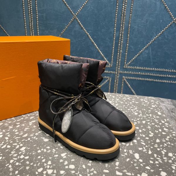 

designer ankle boot for mens women calfskin leanther martin boots platform winter boots high sneakers 0824, Black