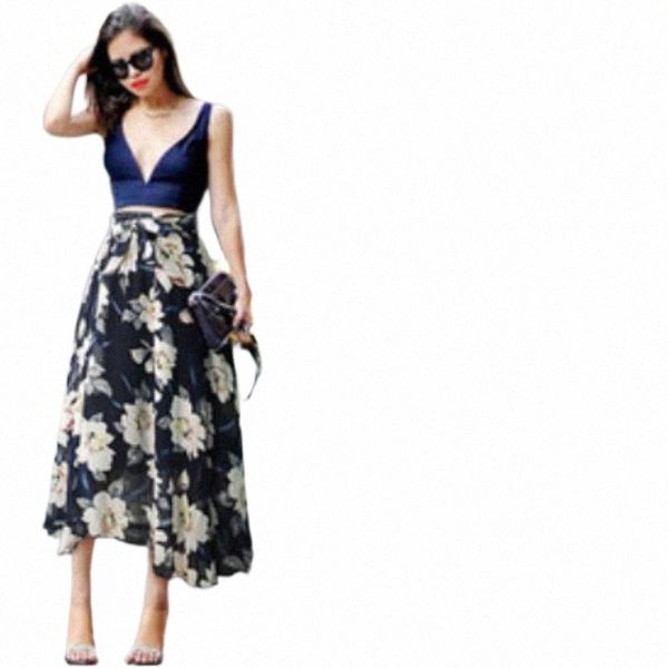 

skirts skirts plus size women chiffon skirt europe fashion bow saia midi lining jupe femme lace up falda mujer summer print floral y9mp#, Black