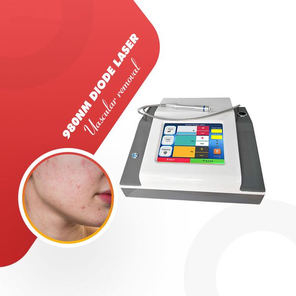 

2022 980 diode vascular laser spider vein removal machine laser diode 980nm vascular removal skin rejuvenation, Black