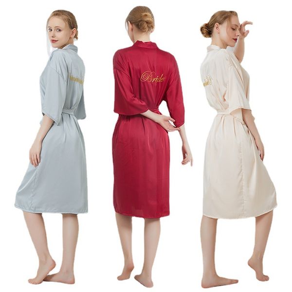 

designer pajamas bridal gown for bride and bridesmaid cardigan bathrobe