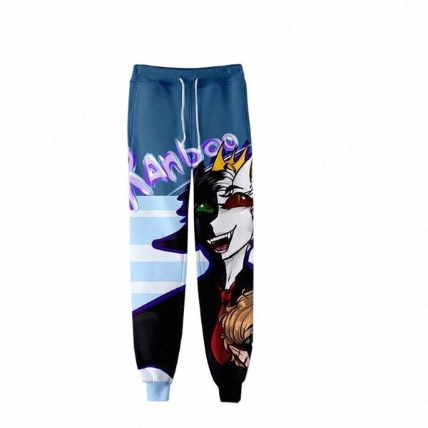 

men's pants men's pants dream ranboo merch trousers printed men women streetwear threaded comfortable sweatpants harajuku bunched, Black