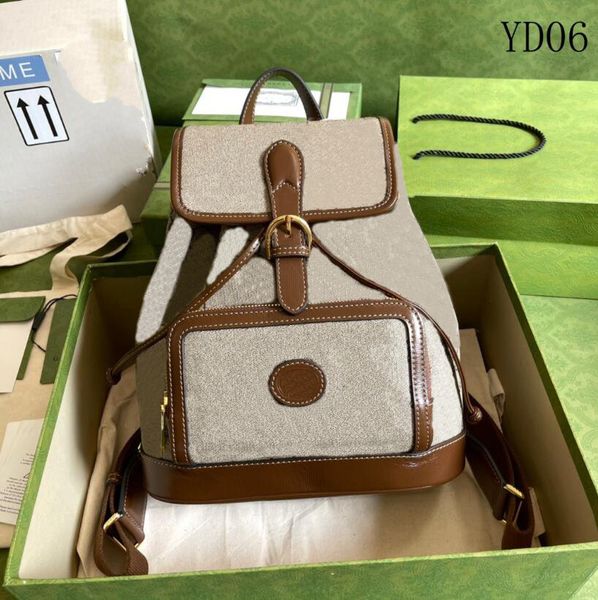 

retro backpack men designer bag shoulder bag coated canvas drawstring school bags