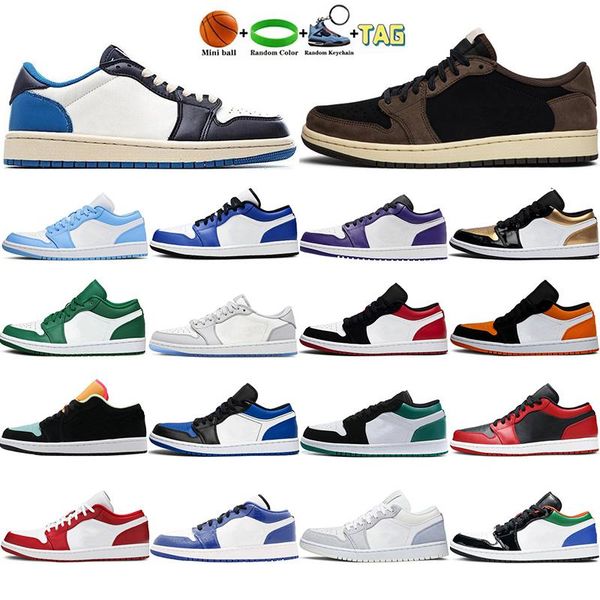 

2022 basketball shoes ts x fragment low jumpman 1 men women 1s unc paris game royal rivals mocha travis scotts shattered backboard toe mens, White;red