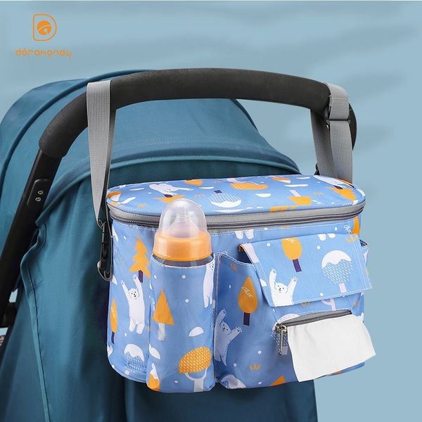 

bag organizer baby stroller cup holder car trolley mummy diaper large capacity travel accessories 220902, Blue;pink
