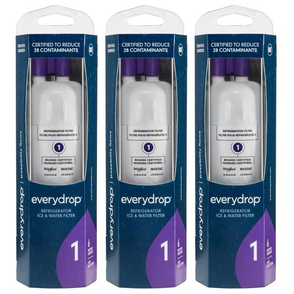 

3pk edr1rxd1 everydrop by whirlpool ice & refrigerator water filter 1 w10295370a & edr1rxd1 compatible (pack of 3)