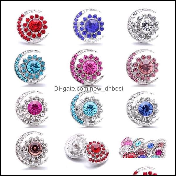 

clasps hooks wholesale rhinestone moon sun 18mm snap button clasp metal charms for snaps jewelry findings suppliers dr dhseller2010 dhoa4