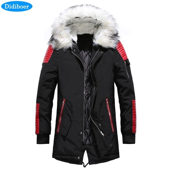 

mens down parkas didiboer mens autumn and winter men trench casual jackets coat for men coat black jacket warm overcoat parka outwear coat 2