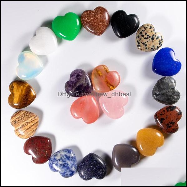 

stone naked love heart 25mm seven color turquoise rose quartz natural stone ornaments hand handle pieces diy stones neck dhseller2010 dh4ob, Black