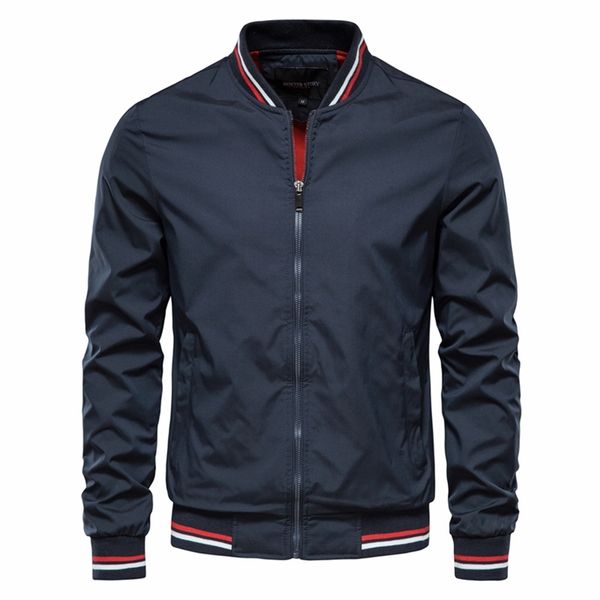 

mens jackets arrived solid color bomber jacket men casual slim fit baseball mens jackets autumn fashion jackets men 220902, Black;brown