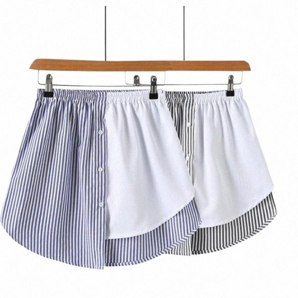 

skirts summer cool shirt with color matching stripes inside and outside pencil skirt striped fake hem bottom half-length skirts u6wi#, Black