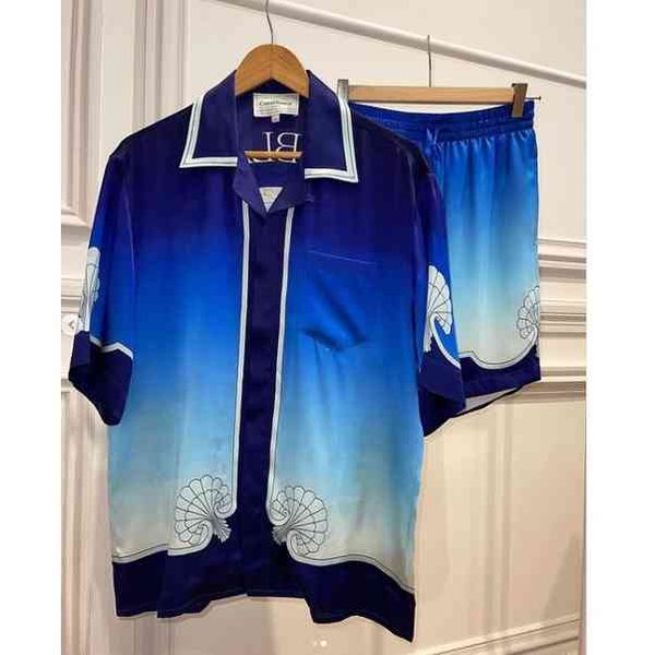 

fashion shirt 2022 designer t shirts casablance casual loose silk shirt hawaii swimming pool shirts colorful whisky t shirt gradient casa sh, White;black