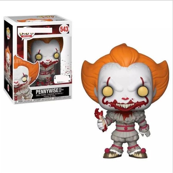 

funko pop figures clown back to the soul hand office model it decoration toy pennywise master version 543#345u