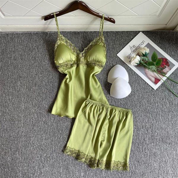 

strap womens sleepwear amp shorts nightwear lingerie women pjs set satin, Black;red