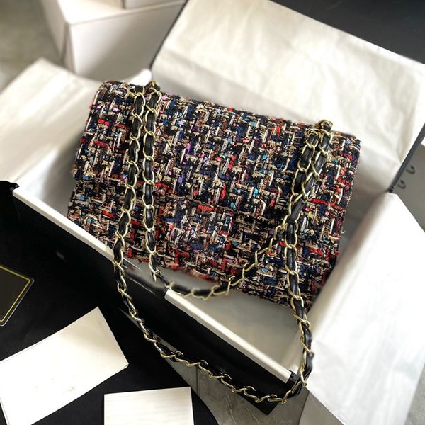 

designer channel bags for women black cc handbag leather chain slant shoulder clutch flap totes bag double letters solid hasp waist square s