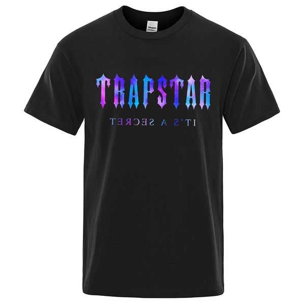 

men's t-shirts trapstar men's t shirts london nebula printed men casual breathable cotton streetwear summer soft short sleeve over, White;black