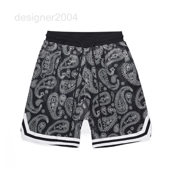 

men's pants designer new men's off file net cashew flower shorts bf style fashion popular in the street vvep, Black