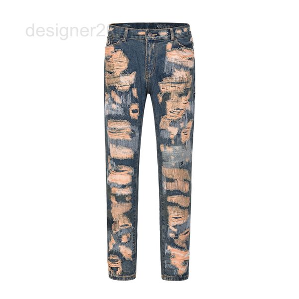 

men's jeans designer hip hop slim fit pants men's fashion ragged god stitched motorcycle high street style jeans bfyh, Blue