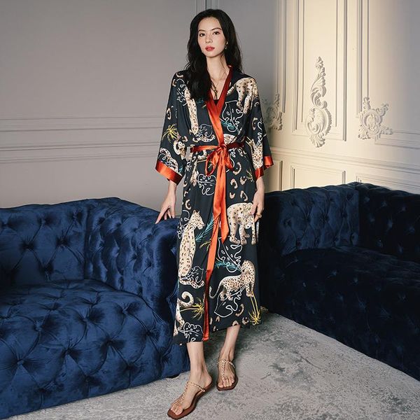 

black patchwork print flower kimono sleepwears robe summer half sleeve, Black;red