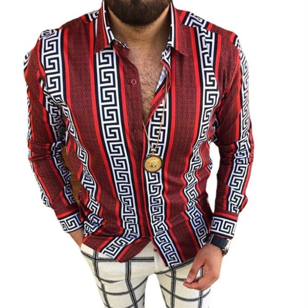 

plus size 3xl mans autumn blusa casual shirt printed long sleeve bluse fashion spring blouse mens cardigan hawaiian shirts294i, White;black