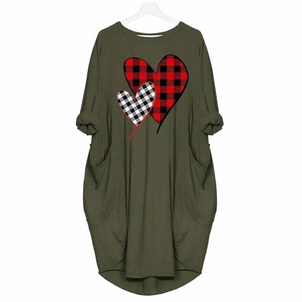 

casual dresses casual dresses 2021 women christmas dress autumn/winter long skirt pocket sleeve cute printed fast in stock #8 44ox#, Black;gray