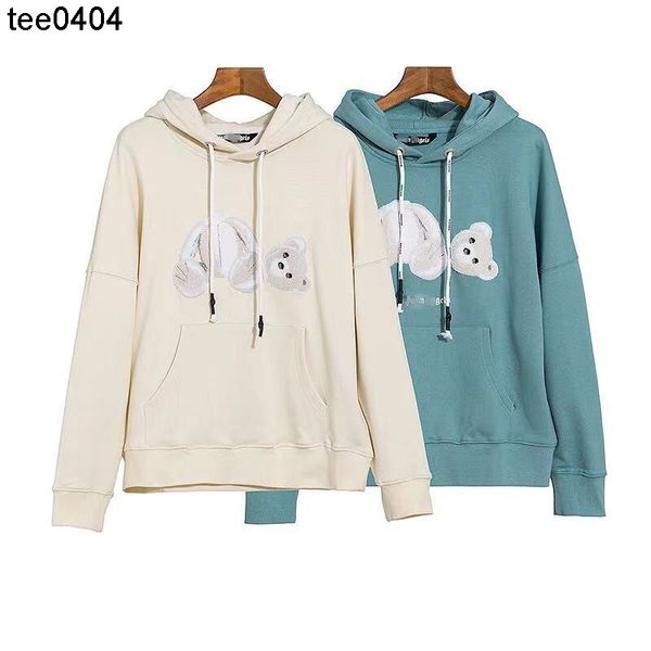 

tide brand hoodie palm decapitated bear for men and women with loose hoodie, Black