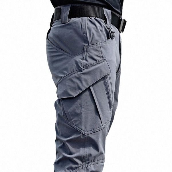 

men's pants men's pants mens tactical multiple pocket elasticity military urban tacitcal trousers men slim fat cargo pant 5xl z9tv, Black
