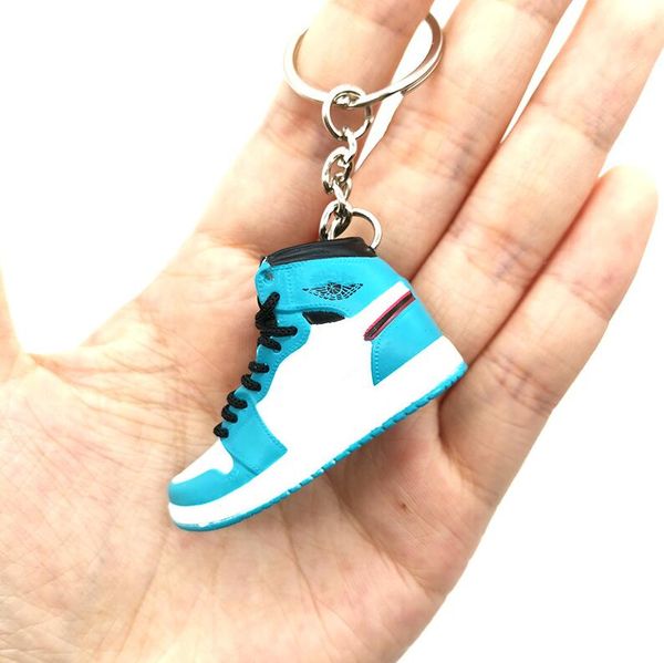 

designer 3d sneakers shoes keychain three-dimensional basketball shoe keychains pendant gift for men women bulk price, Silver