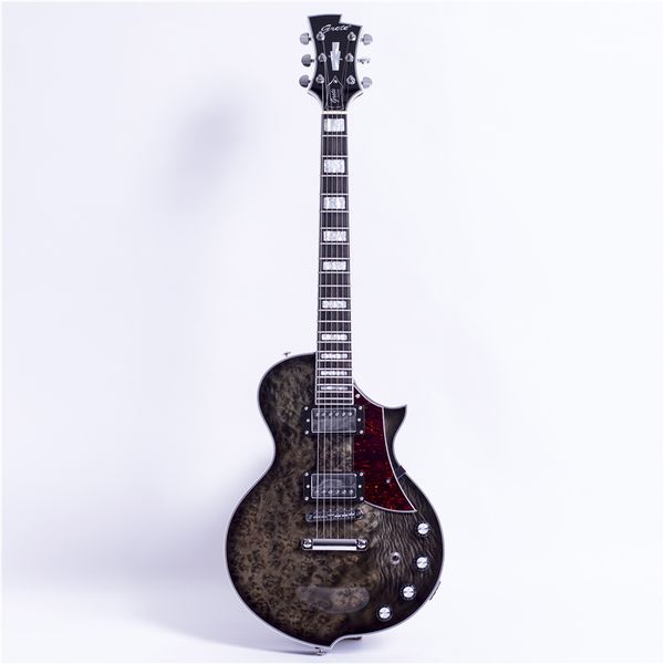

factory direct solid xylophone body electric guitar transparent black nodules face