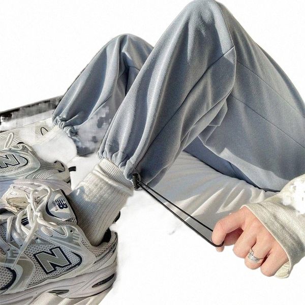 

men's pants men's pants harajuku casual 2021 fashion man solid color oversize trousers male clothing 0766#, Black