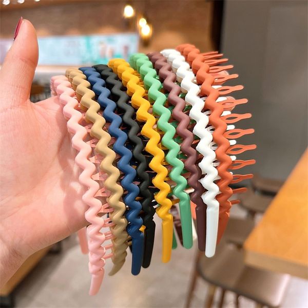 

wash face headbands women fashion antiskid belt tooth summer hairpin headwear 5917 q2, Silver