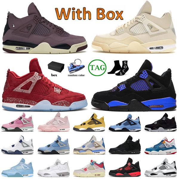 

basketball shoes jumpman 4 violet ore 4s iv cactus jack bred messy room military black cat pink cool grey sneakers trainers big size 13