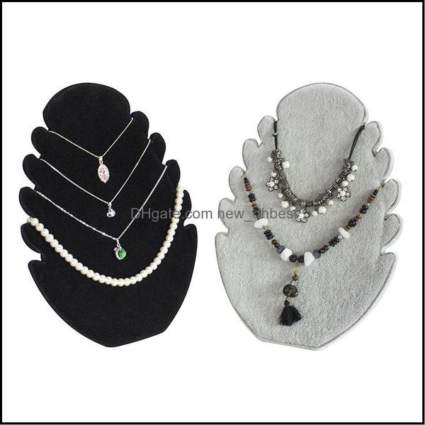 

jewelry stand necklace jewelry veet stand chain holder tray organizer show display rack accessories 440 h1 drop delivery 202 newdhdhtpc, Black