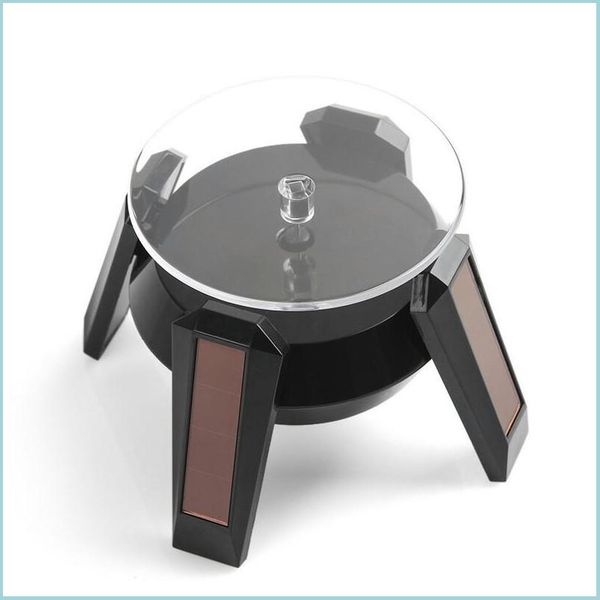 

jewelry stand solar powered rotating display stand turn table turntable platform for jewellery wristwatches cell phones came yydhhome dhcia, Black