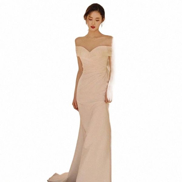

ethnic clothing ethnic clothing memaid tailing women cheongsam slash neck qipao elegant trumpet bride wedding dress luxury off shoulder band, Red