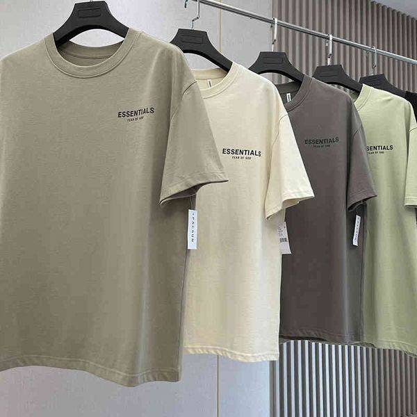 

hip hop essentials designer t shirts basic double high street loose short sleeve t-shirt feel, White;black